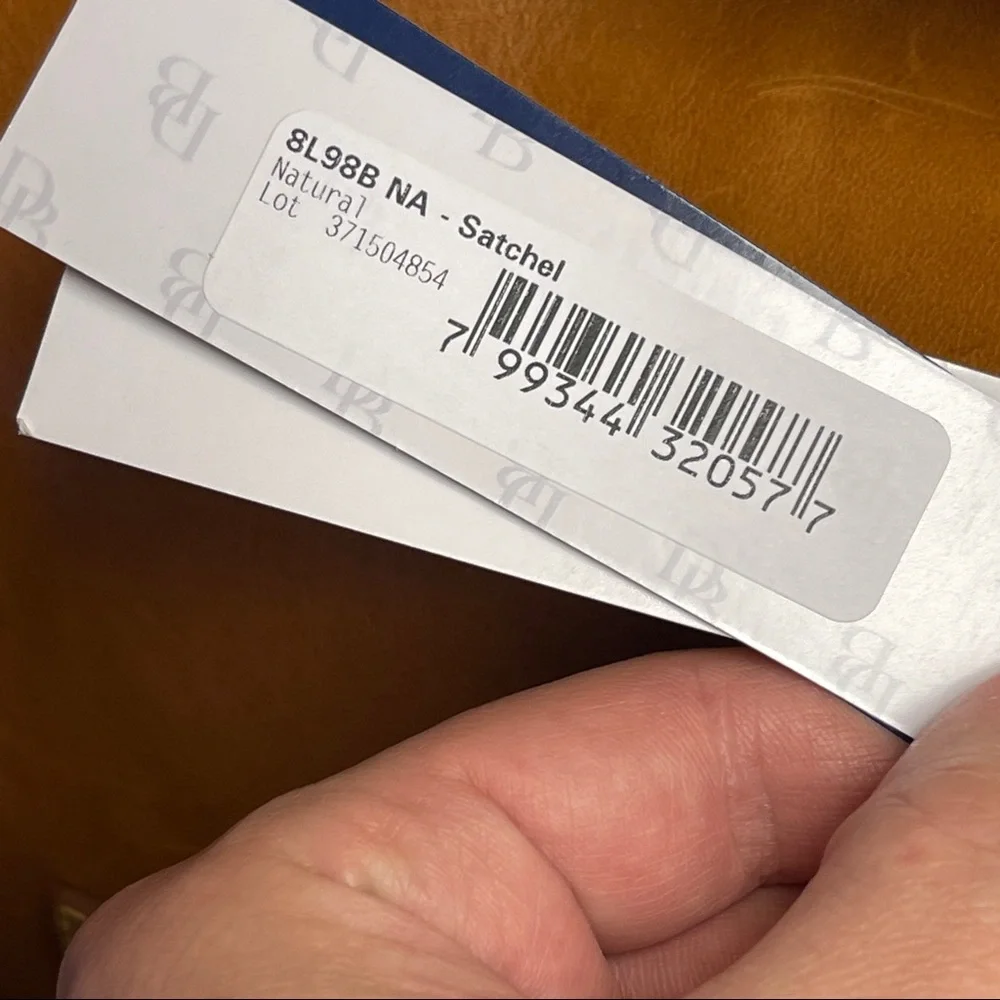 Dooney & Bourke Small Florentine Leather Satchel - Natural - Picture 8 of 9